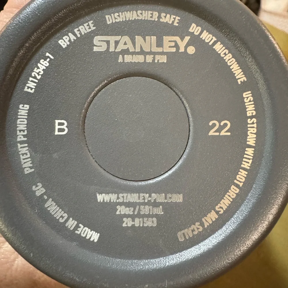 Stanley OG 20 oz Quencher Tumbler Coal with custom lid free boot! - Picture 4 of 4